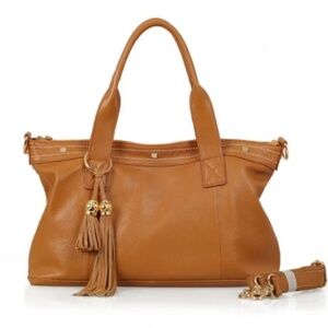 Cuore & Pelle Amelia Leather Satchel in Mustard